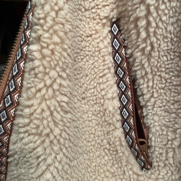 NWT Faherty Ashbury Fleece Jacket Cream size M - Picture 3 of 4